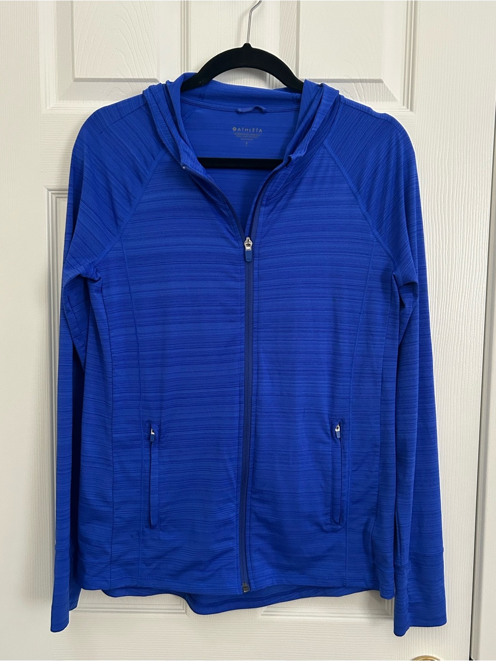 Athleta Royal Blue Hooded Lightweight Jacket | Size Small